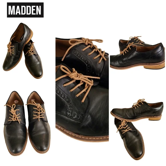Steve Madden | Shoes | Madden Malk Perforated Black Oxfords  display picture 3